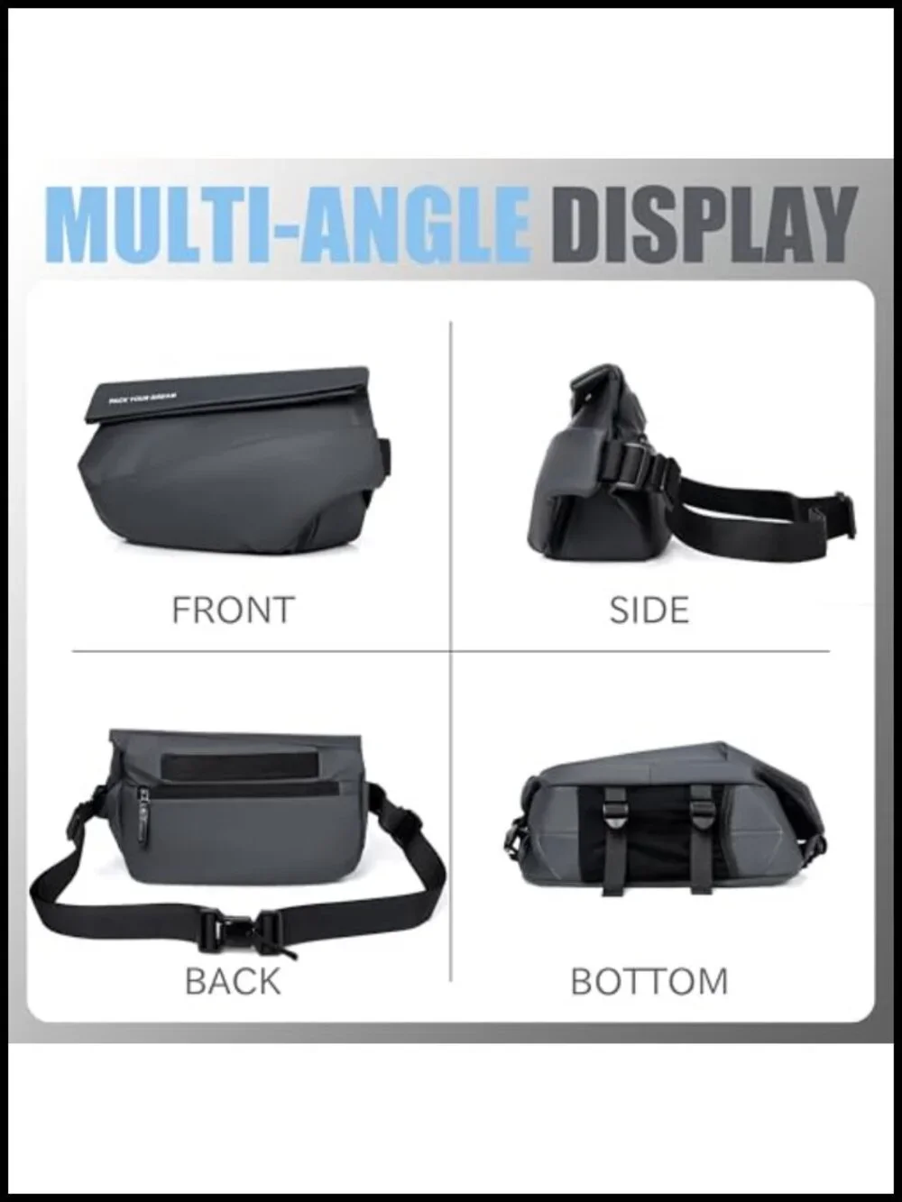 Canvas Sling Backpack Crossbody Bag for Men Casual Daypack Travel